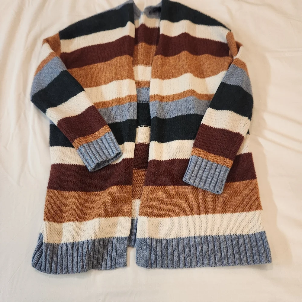 American Eagle Women's Multicolor Open Cardigan Sweater Size XS/S 3/4 Sleeve...‎